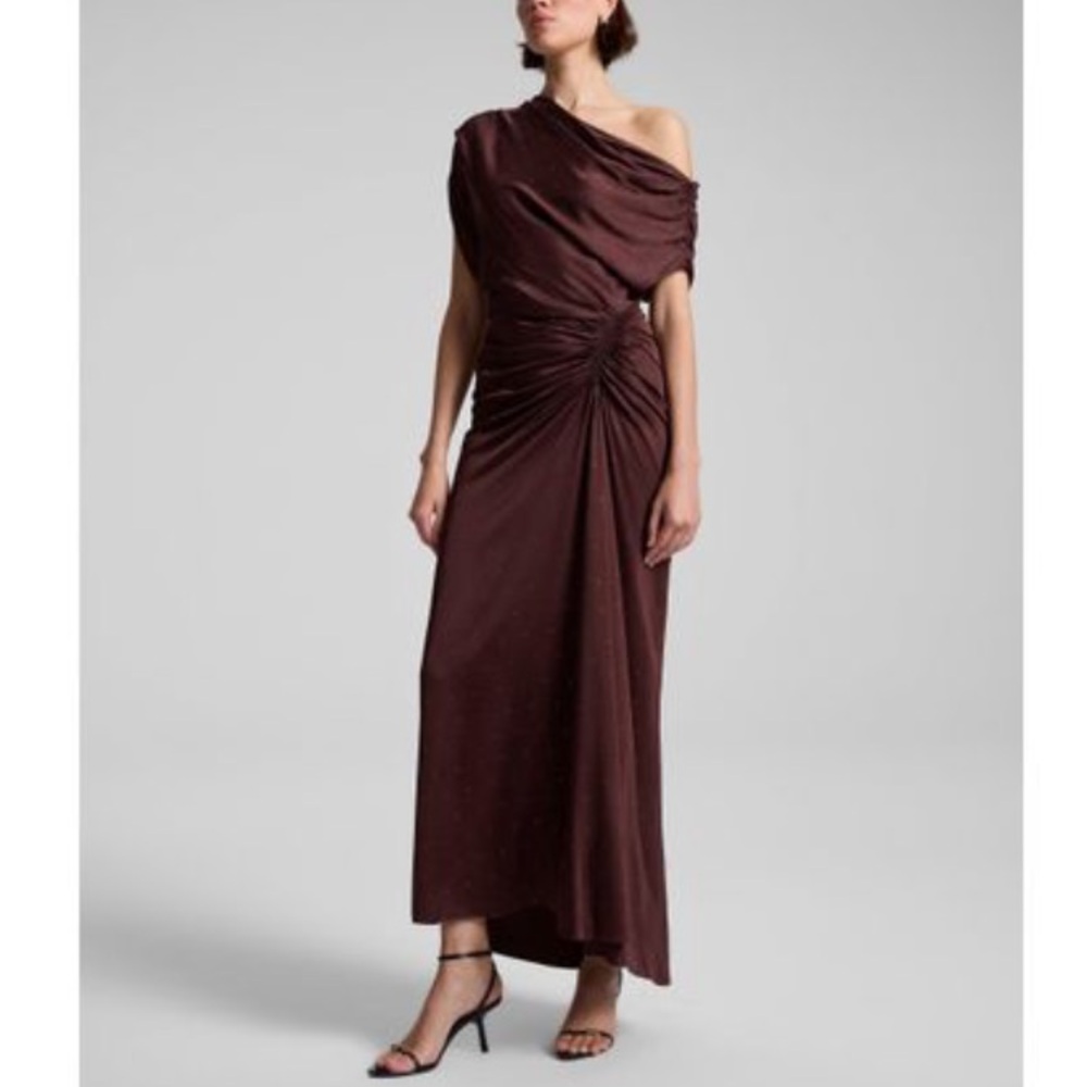 Women's Penny Embellished Satin Maxi Dress - Picture 3 of 6